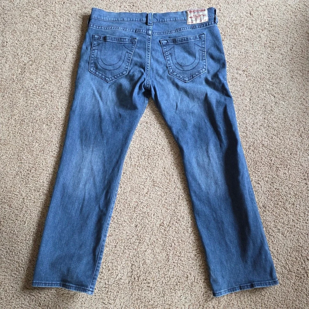 True Religion Jeans‎ Mens 40 Ricky Relaxed Straight Medium Wash Blue 49637-00